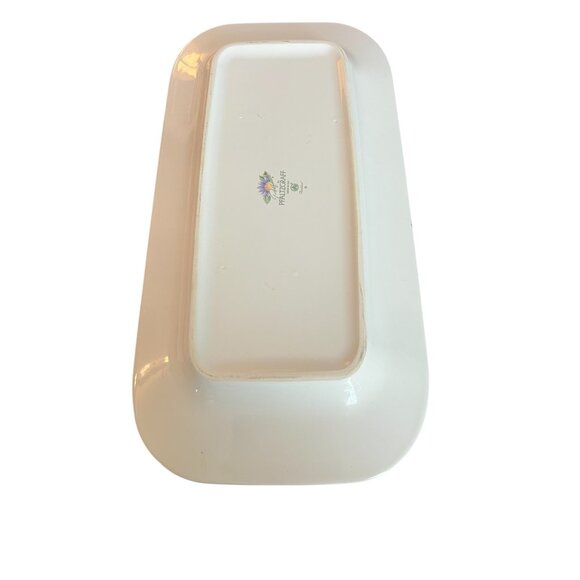 Pfaltzgraff Dahlia Collection Rectangular Ceramic Serving Tray 13"x6.5" Made USA - Picture 7 of 8